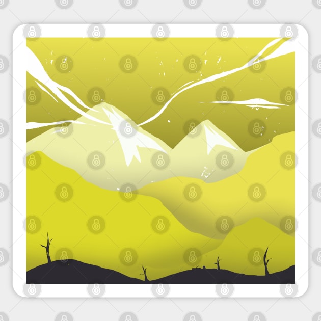Mountain landscape Sticker by SHVA